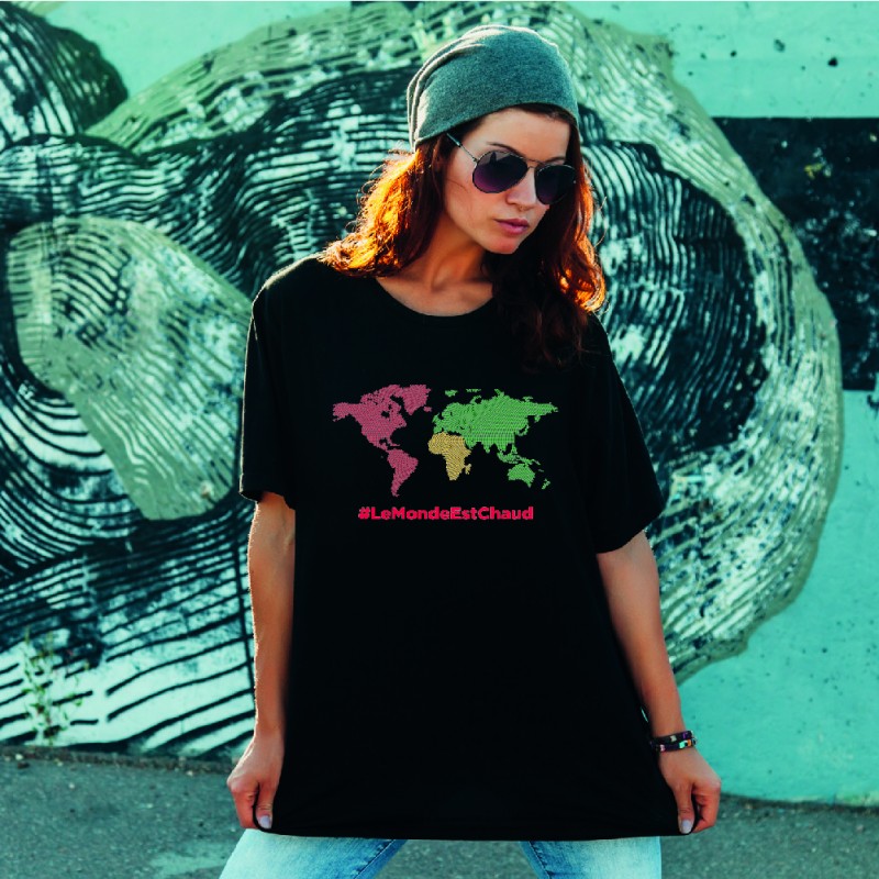 T-shirt LE MONDE EST CHAUD / Femme